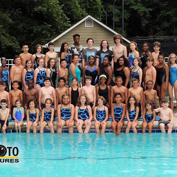 Swim team during practice